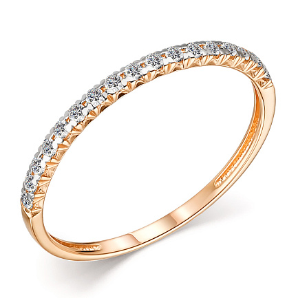 Кольцо из красного золота с бриллиантами