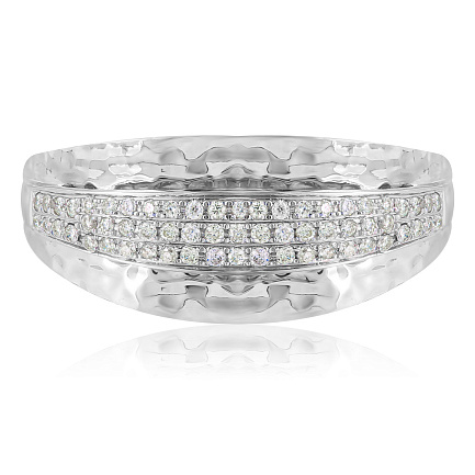 Кольцо из белого золота с бриллиантами