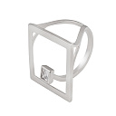 Кольцо из серебра с фианитом