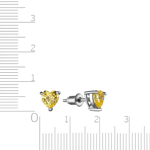 Серьги из серебра с цирконием