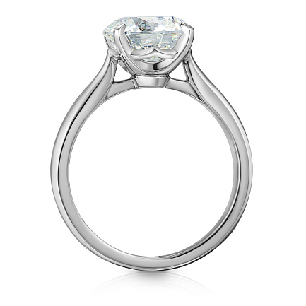 Кольцо из белого золота с бриллиантом