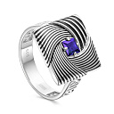 Кольцо из серебра с фианитом