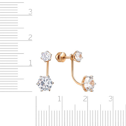 Джекеты из красного золота с фианитом