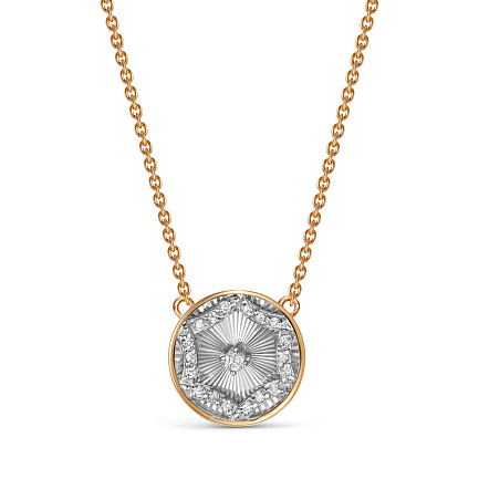 Колье из красного золота с бриллиантами