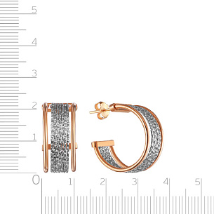 Пусеты из серебра с золочением