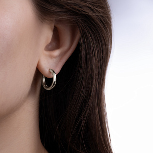 Серьги Конго из серебра