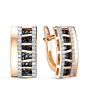 Серьги из красного золота с бриллиантами