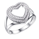 Кольцо из серебра с фианитом