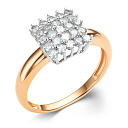 Кольцо из красного золота с бриллиантами