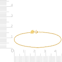 Браслет на ногу декоративный из желтого золота