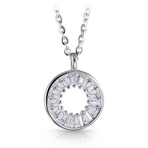 Колье из серебра с фианитом