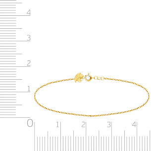 Браслет на ногу декоративный из желтого золота
