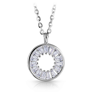 Колье из серебра с фианитом