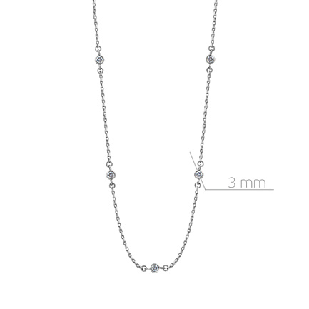 Колье из белого золота с бриллиантами