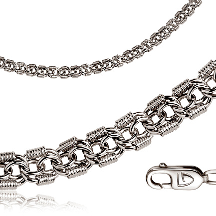 Цепь ручной работы из серебра