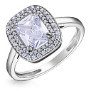 Кольцо из серебра с фианитом