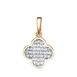 Подвеска из серебра с фианитом