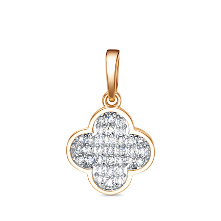 Подвеска из серебра с фианитами