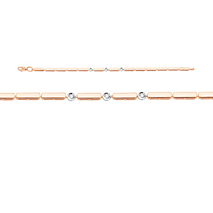 Браслет из красного золота с бриллиантами