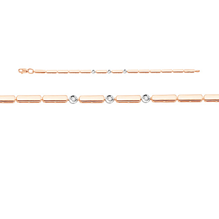 Браслет из красного золота с бриллиантами