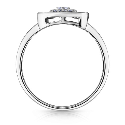 Кольцо из белого золота с бриллиантами