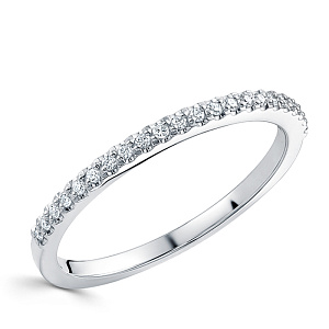 Кольцо из белого золота с бриллиантами