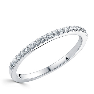 Кольцо из белого золота с бриллиантом