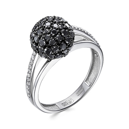 Кольцо из белого золота с бриллиантами