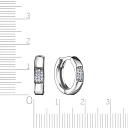 Серьги из серебра с фианитом
