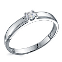 Кольцо из белого золота с бриллиантом