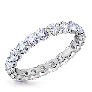 Кольцо из белого золота с бриллиантами