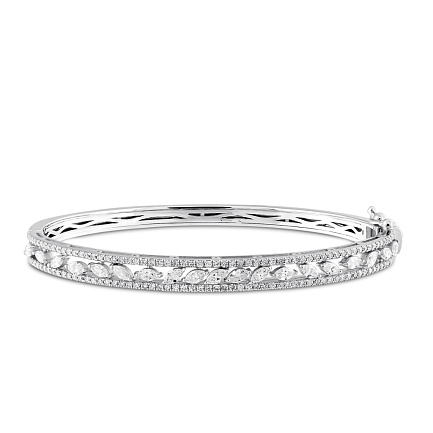 Браслет декоративный из белого золота с бриллиантами