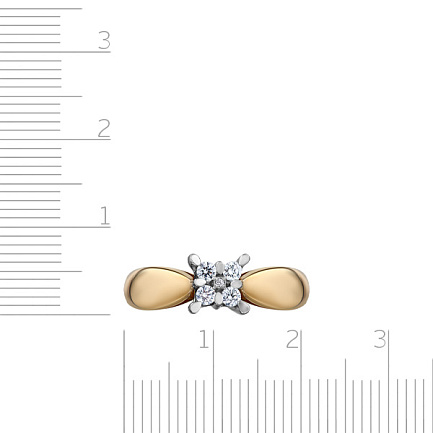 Кольцо из желтого золота с бриллиантами