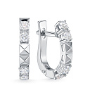 Серьги из белого золота с бриллиантами