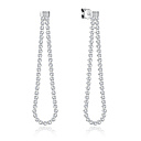 Серьги из серебра с фианитами Сваровски