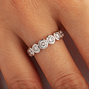 Кольцо из белого золота с бриллиантами