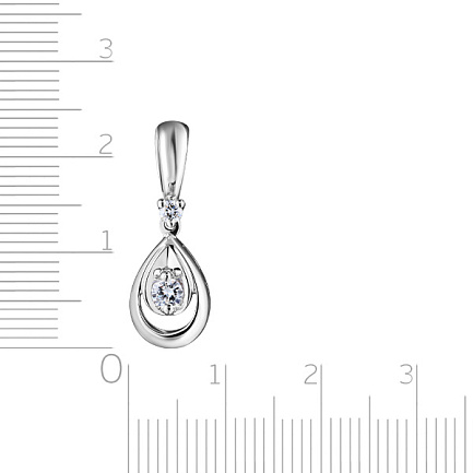Подвеска из белого золота с бриллиантами