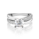 Кольцо из серебра с фианитами