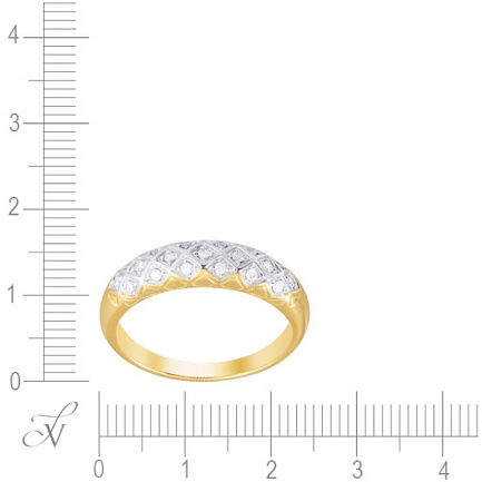 Кольцо из желтого золота с бриллиантами