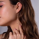 Серьга одиночная из желтого золота