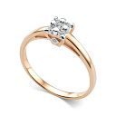 Кольцо из красного золота с бриллиантами