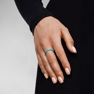 Кольцо из серебра с эмалью