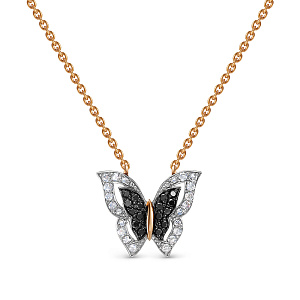 Колье из красного золота с бриллиантами