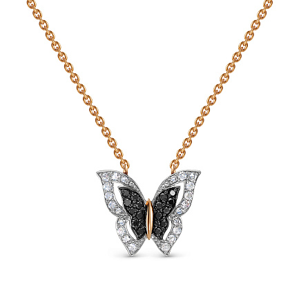 Колье из красного золота с бриллиантами