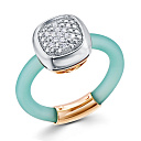 Кольцо из красного золота с бриллиантами