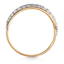 Кольцо из красного золота с фианитом