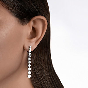 Серьги с английским замком из серебра