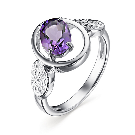 Кольцо из серебра с аметистом