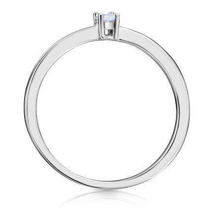 Кольцо из серебра с фианитом