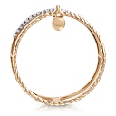 Кольцо из красного золота с фианитом